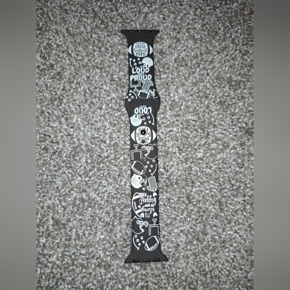 Black and White Graphic Watch Band